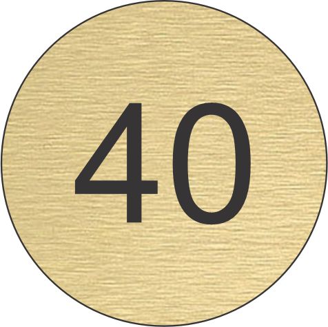 Brass Effect Self Adhesive Table Disc 40mm
